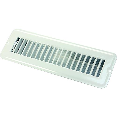 Jr Products Metal Floor Registers, White Dampered - 02-28905 - 342-0228905F1