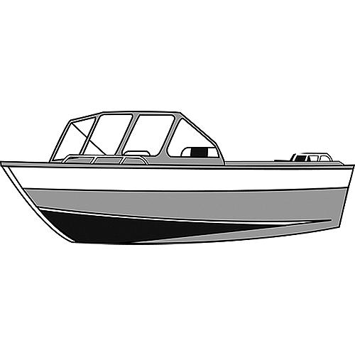 Carver 79118S11 Aluminum Fishing With High Windshield - Mounted Forward, 18'6 I/O, Poly-Flex Ii Slate Gray - 79118S11 - 500-79118S11F1