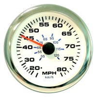 Premier Pro White Domed Speedometer - 65626Ssfp - 11-65626Ssfpf1