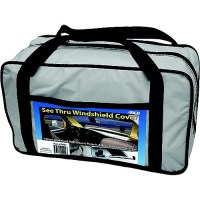 Adco 2505 Class C Deluxe Windshield Cover With Roll-Up Windows For Rv, White - 2505 - 104-2505F1