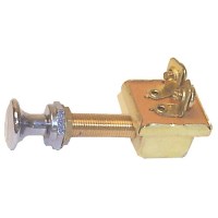 Sierra Mp39380 Waterproof Off/On 2 Screw Terminal Spst Push-Pull Switch - Chrome & Brass Knob - Mp39380 - 11-Mp39380F1