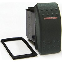 Sierra Rk19550-1 Contura Black Illuminated Waterproof Dpdt 7 Blade Terminal (On)/Off/(On) Rocker Switch - Rk19550-1 - 11-Rk195501F1