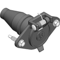 Blue Ox Bx88413 6 Pin Connector, Baseplate Socket, Black Plastic - Bx88413 - 123-Bx88413F1