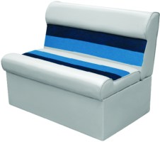 Deluxe Pontoon Furniture, 36 Lounge-Light Gray/Navy/Blue - 8Wd100-1011 - 144-8Wd1001011F1