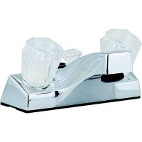 Utopia Lavatory Shower Faucet, Chrome W/Clear Handles - 20373207 - 135-20373207F1