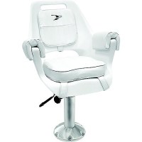 Wise Deluxe Pilot Chair W/Padded Arm Rests & Cushions, White - 8Wd007-710 - 144-8Wd007710F1