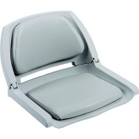 Wise 8Wd139Ls717 Deluxe Molded Plastic Fold-Down Seat W/Cushions, Gray/Gray - 8Wd139Ls-717 - 144-8Wd139Ls717F1