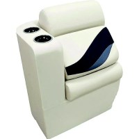 Wise Bm13006L986 Premier Pontoon Furniture Lean Back Recliner, Left Radius, Platinum/Navy/Cobalt - Bm13006L-986 - 144-Bm13006L986F1