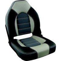 Springfield 1061063B Skipper Premium High Back Fold Down Seat, Charcoal/Gray - 1061063-B - 169-1061063Bf1