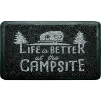 Camco 53200 Life Is Better At The Campsite Scrub Mat, Gray - 53200 - 17-53200F1