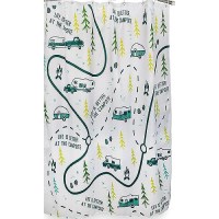 Camco 53245 Rv Shower Curtain , White W/Map Design, 68