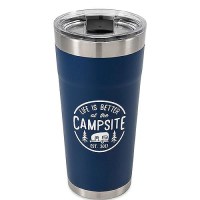 Camco 53323 Life Is Better At The Campsite Tumbler, 20 Oz., Navy - 53323 - 17-53323F1