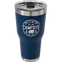 Camco 53324 Life Is Better At The Campsite Tumbler, 30 Oz., Navy - 53324 - 17-53324F1