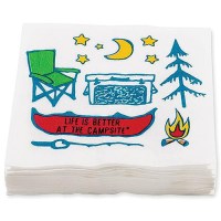 Camco 53374 Paper Napkins, Colorful Camping Design, 30/Pk - 53374 - 17-53374F1