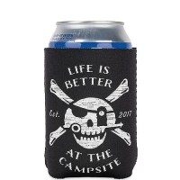 Camco 53414 Life Is Better At The Campsite Can Holder, Black, Jolly Roger - 53414 - 17-53414F1