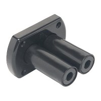 Hydraulic Dual Hose Bulkhead Fitting, Black - R8B - 216-R8Bf1
