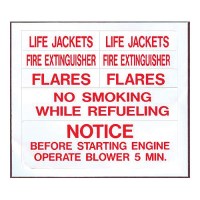 Red Safety Label Set - Il04 - 22-Il04F1