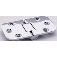 Attwood Flush Hinge, Square End, Stamped Stainless Steel 2-3/4