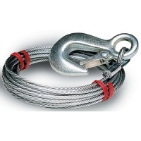 Tie Down Engineering Galvanized Steel 7 X 19 Winch Cable With Galvanized Latch Hook - 59379 - 241-59379F1