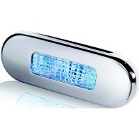 Hella Oblong Led Step Lamp, 12/24V, Ss W/Blue Leds - 959680611 - 265-959680611F1