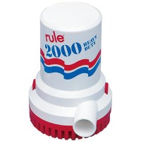Rule 2000Gph High Capacity Bilge Pump Ul Listed With 6' Leads, 12V - 10-6Ul - 29-106Ulf1