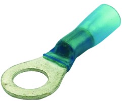 Fultyme Rv Heat Shrink Ring Terminal, 16-14 Ga., #1/4 Stud, Blue, 25/Pk - 5122 - 590-5122F1