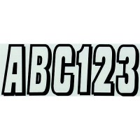 Hardline Series 320 Registration Kit, Solid Color Block Font With Drop Shadow (Includes 4 Sets Of 3