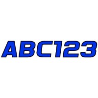 Hardline Series 700 Registration Kit, Solid Fill Colors With Black Outlines And Slanted European Font (Includes 4 Sets Of 3