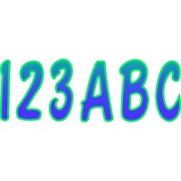 Hardline Series 200 Registration Kit, Cursive Font With Top To Bottom Color Gradations (Includes 4 Sets Of 3