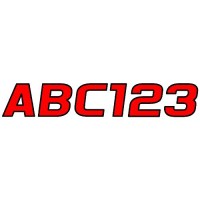 Hardline Series 700 Registration Kit, Solid Fill Colors With Black Outlines And Slanted European Font (Includes 4 Sets Of 3