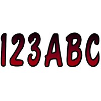 Hardline Series 200 Registration Kit, Cursive Font With Top To Bottom Color Gradations (Includes 4 Sets Of 3