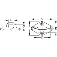 Stainless Diamond Eye Plate-3 - 88621 - 354-088621F1