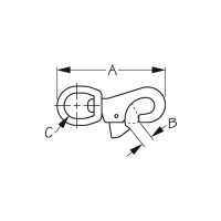 Seadog 1463331 Bull Nose Swivel Snap | Cast 316 Stainless Steel | 1