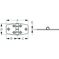 Sea-Dog 2035301 Dampening Door Hinge, #8 Fh, Weight= .11/ .22 A= 2-7/8