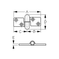 Chrome Brass Take-Apart Hinge( - 204279-1 - 354-2042791F1
