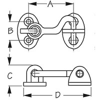 Sea-Dog 2220511 Door Hook, 1-1/2