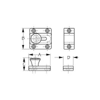 Cupboard Bolt - 222380-1 - 354-2223801F1