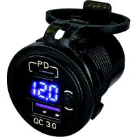 Seadog Xxx Usb 3.0 & Usb-C Power Socket W/Volt Meter - 426518-1 - 354-4265181F1