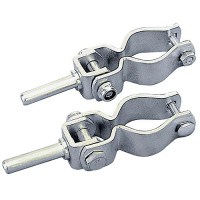 Heavy Duty Zinc Plated Steel Clamp-On Oar Lock, Pair, 1/2