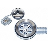 Scandvik 10306 Sink Drain With Stopper Fits 2-1/16