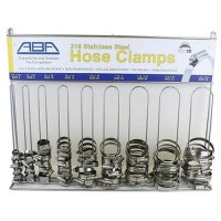 Aba Hose Clamp Dsp W/90 Clamps 10Each Of 9 Popular Sizes Aba Original Embossed 316 - 31604 - 390-31604F1