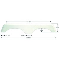 Icon Technologies 01424 Tandem Jayco Fs700 White Rv Fender Skirts - 1424 - 398-01424F1