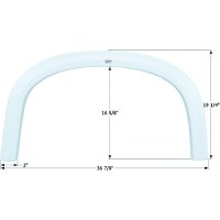 Icon 12038 Fender Skirt - Single Four Winds Fs2038, Polar White - 12038 - 398-12038F1