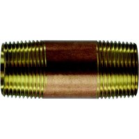 Brass Fitting 40107 1 X 5 Red Brass Pipe Nipple - 40-107 - 38-40107F1