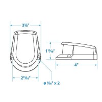 Seachoice Bow Light, Marine Navigation, Chrome Bi-Color, 4 In. - 5021 - 50-05021F1