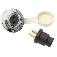 Seachoice Deck Connector With Two Pin Double Contact Socket And Plug - 50-10121 - 50-10121F1