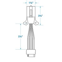 Seachoice 7-Way Round To 5-Way Flat Boat Trailer Adapter Plug, 8 In. - 13881 - 50-13881F1