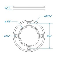 Seachoice Boat Self-Bailing Cockpit Mounted, 2-7/8 In. Scupper Valve Kit - 18261 - 50-18261F1