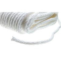 Seachoice 40211 Hollow-Braid Polypropylene Anchor Line, White, 3/8