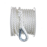 Seachoice 40691 3-Strand Twisted Nylon Anchor Line - White, 3/8